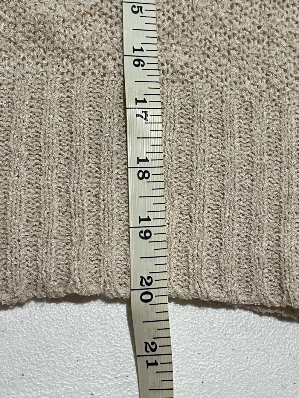 Charlie Paige Paula Vee Boutique Pop Over Cream Relaxed Ribbon Knit Sweater L/XL - Picture 11 of 11